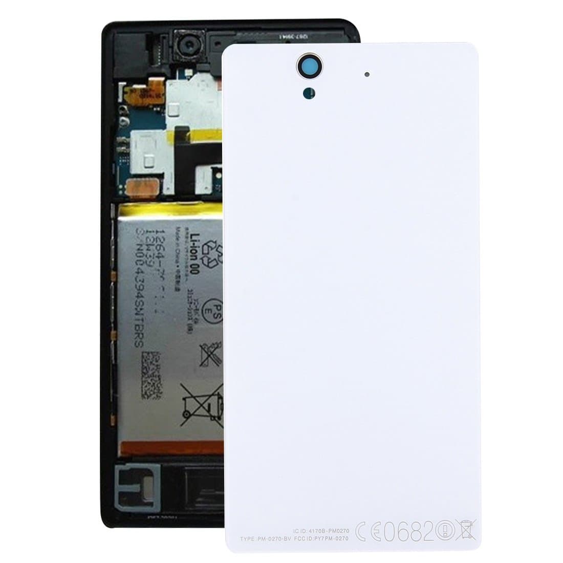 Ljmm888 Back LIJM Aluminium Battery Back Cover for Sony Xperia Z / L36h(Black) Repair (Color : White)
