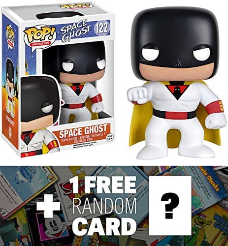 Space Ghost: Funko POP! x Space Ghost Vinyl Figure + 1 FREE American Cartoon Themed Trading Card Bundle (077211)
