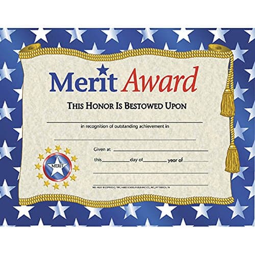 Hayes School Publishing Merit Award Certificate