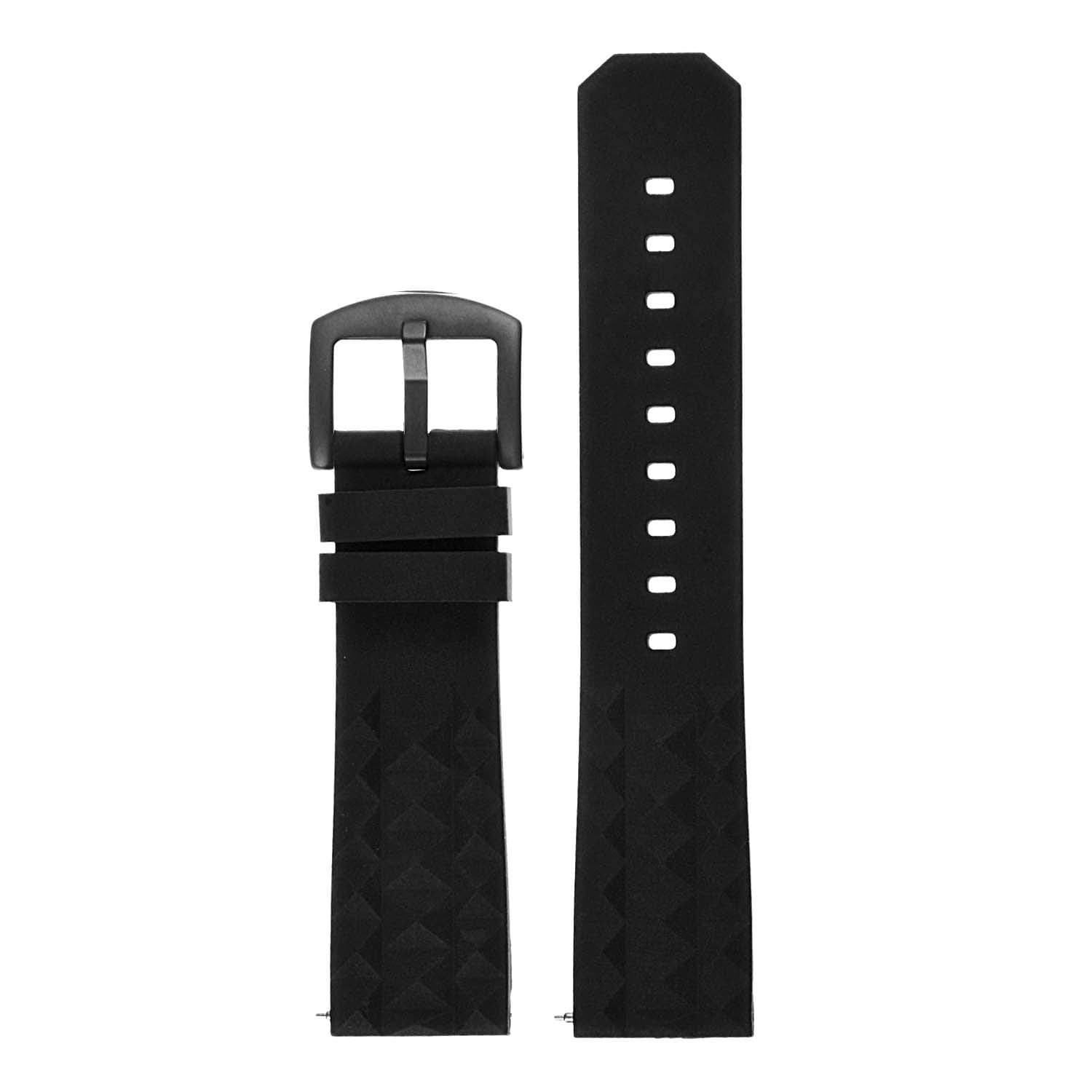 StrapsCo Super Waffle Silicone Rubber Quick Release Dive Watch Band Strap - Choose Your Color - 20mm 22mm