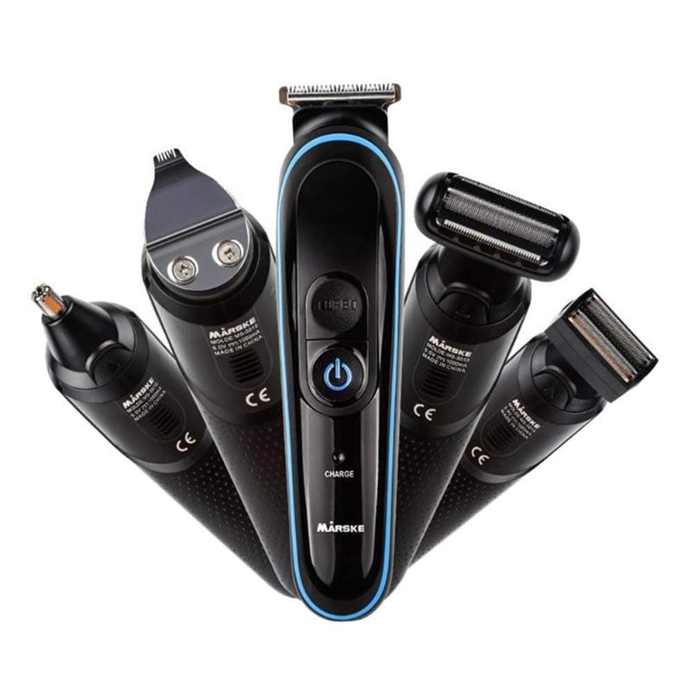 MARSKE Professional Electric Hair Clipper 5 in 1 Multi-function a Haircut Rechargeable Beard Nose Hair Trimmer Hair Machine,Usb