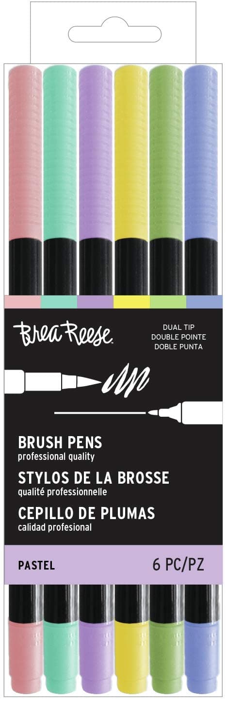 Brea Reese Brush Pen Set 6/PKG Pastels, One Size