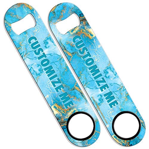 BarConic Customizeable Speed Bottle Opener - Turquoise Marble