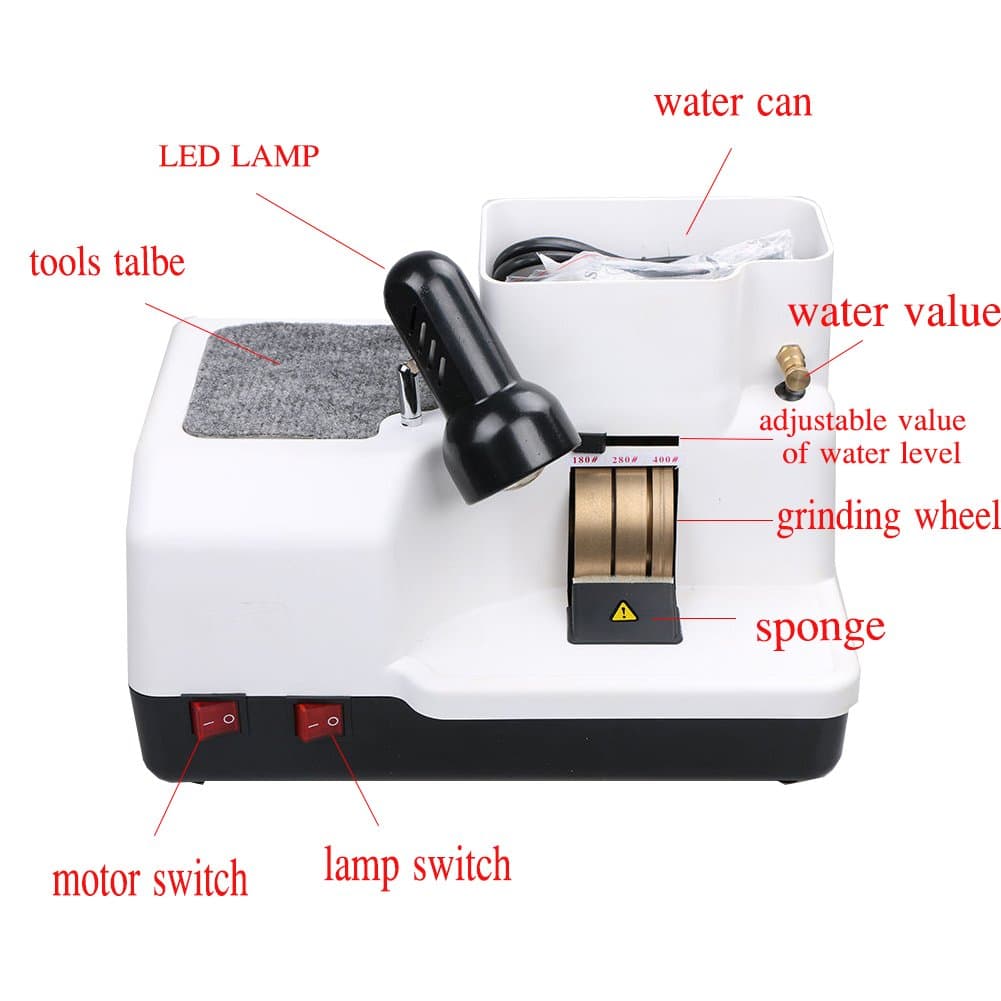 Optical Hand Edger Manual Lens Grinder Three Wheels DC Motor CP-6B CE