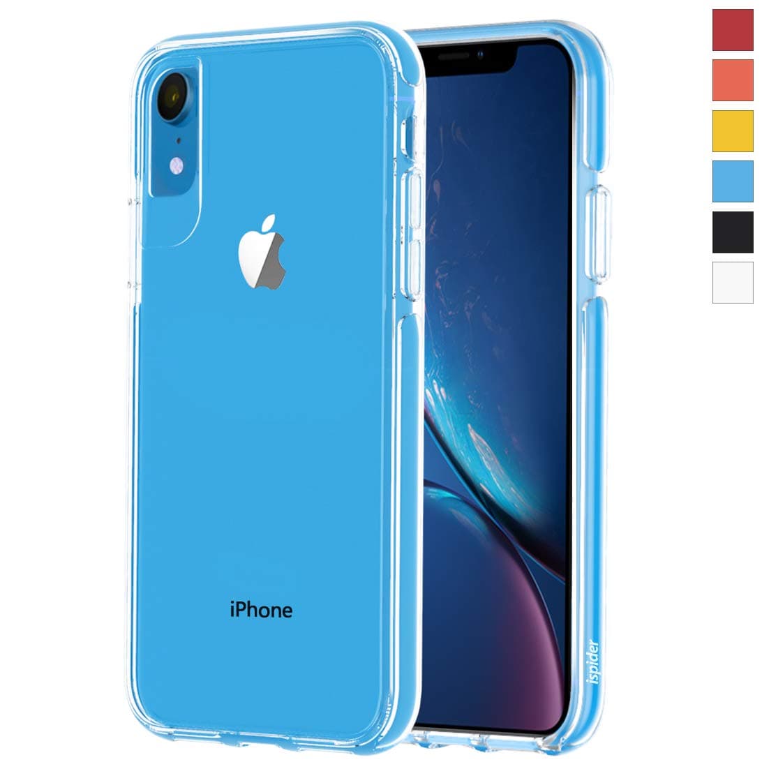 ismabo iPhone XR Case, Military Grade 3 Meters Drop Tested, Slim Clear Case for iPhone XR, Hard PC Back, Shockproof TPE and Soft TPU Bumper Frame - Blue