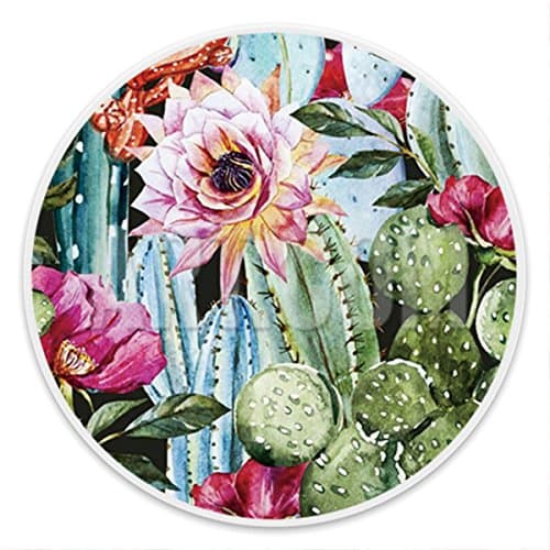 Personalized Cell Phone Stand, Pop Expanding Mount Holder and Grip Socket for Smartphones and Tablets - Vintage Watercolor Cactus Bloom Ink White