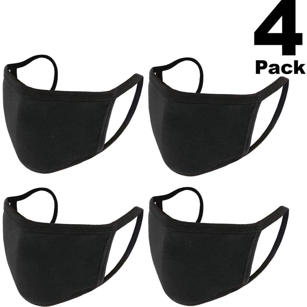 4 Pack Anti dust and Saw Dust Face Protections - Reusable Cotton Comfy Breathable Safety Air Fog Filtration，Outdoor Half Face Pure Cotton Protections