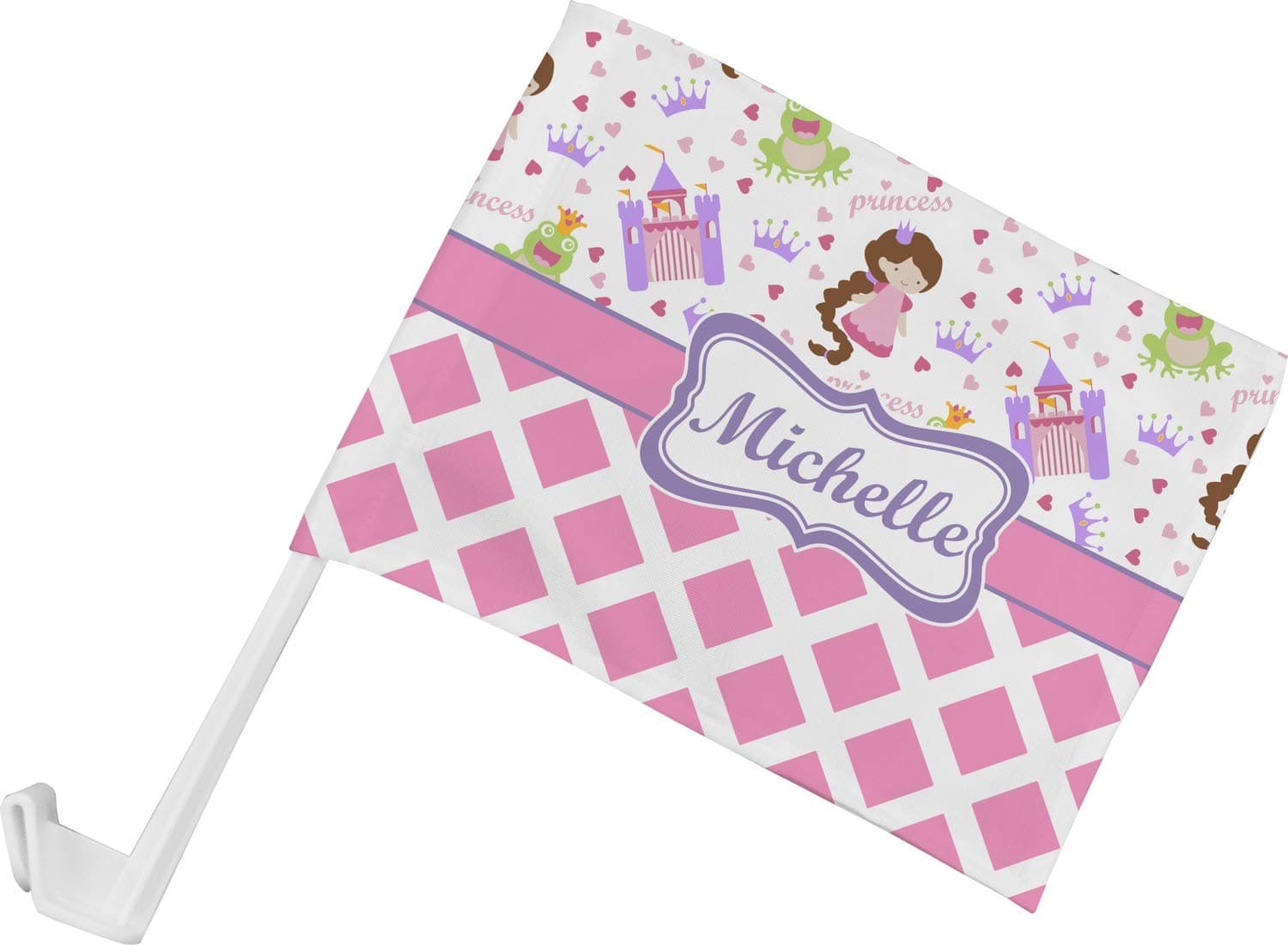 YouCustomizeIt Princess & Diamond Print Car Flag (Personalized)