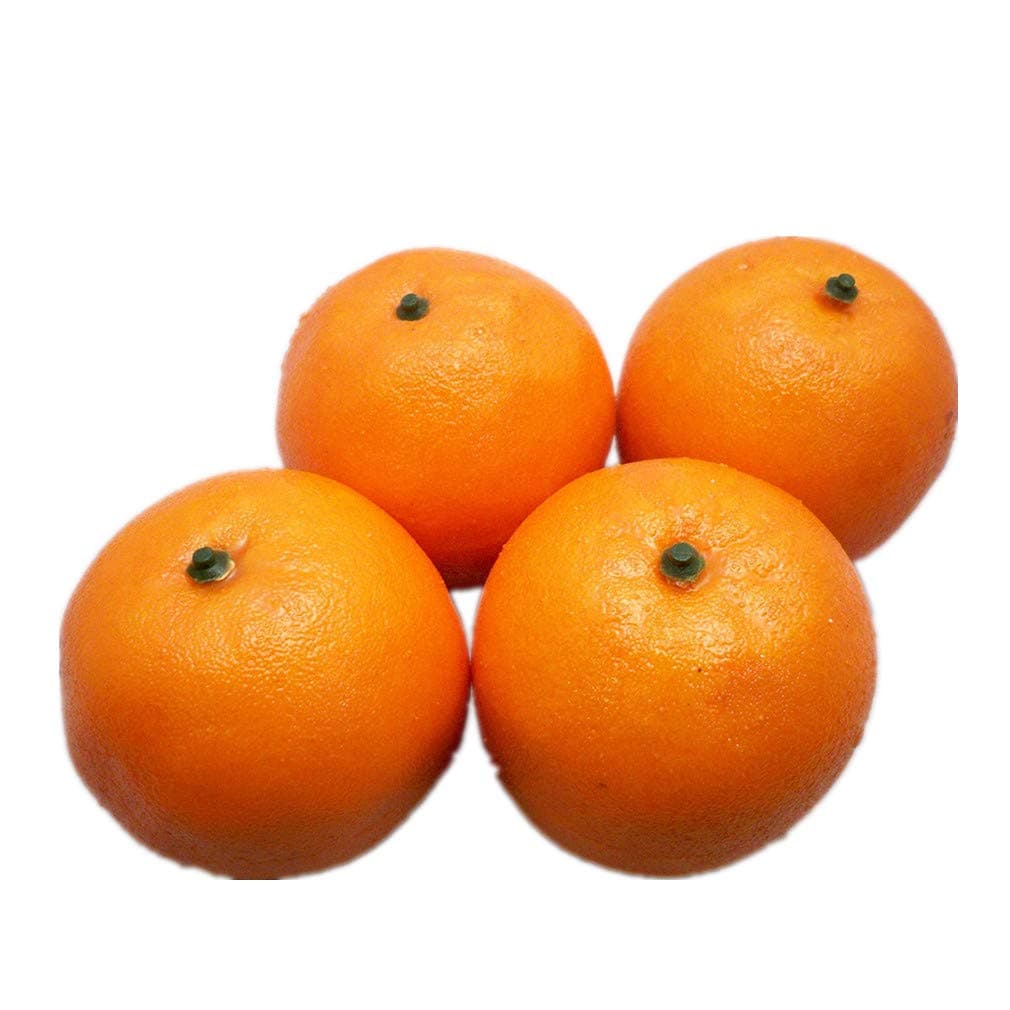 4 Pcs Artificial Oranges Home Kitchen Party Decorative Fruit Lifelike Fruits Decoration Photography Props by SamGreatWorld