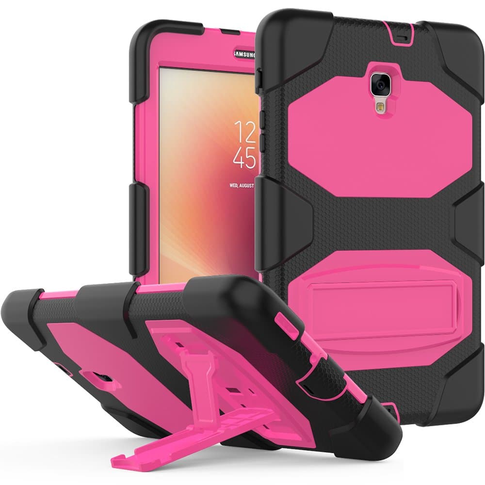 Samsung Galaxy Tab A 8.0 2017 Case, ZERMU Heavy Duty Shockproof Rugged Cpver Three Layer Hard PC+Silicone Hybrid Impact Resistant Case With Kickstand for Galaxy Tab A 8.0 Inch SM-T380/T385 2017 Model