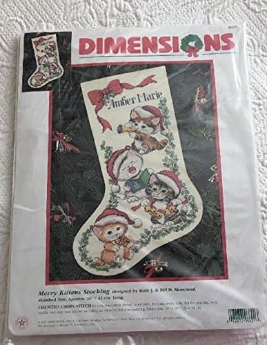 Dimensions "Merry Kittens" Stocking - Counted Cross Stitch Kit #8621