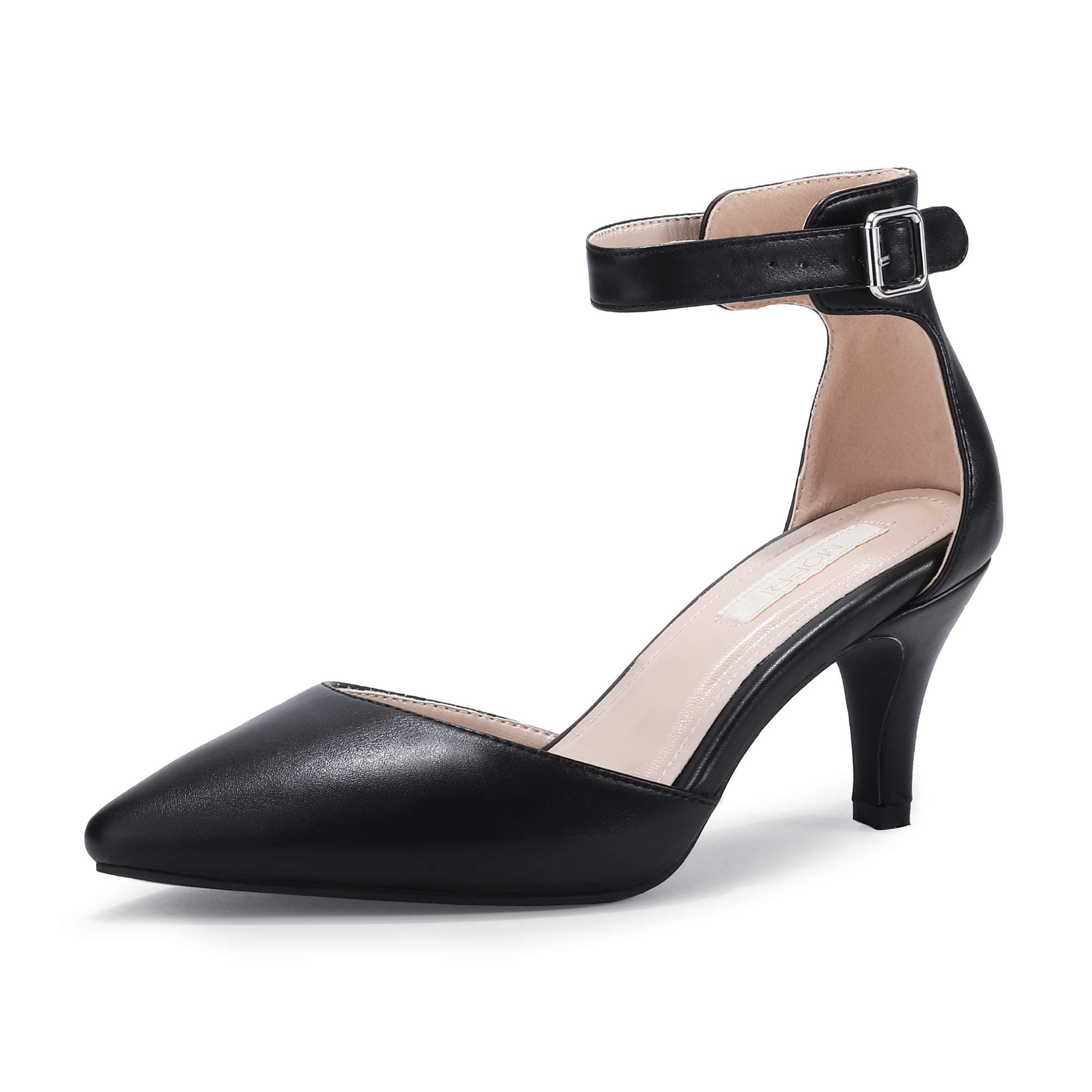 Mofri Women's Chic Bowknot Round Toe Low Cut OL Work Shoes Stiletto High Heel Platform Slip on Pump