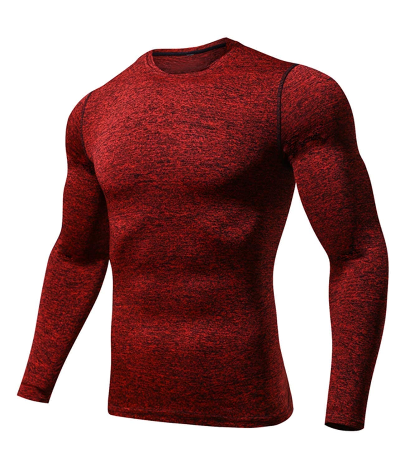 Outto Men's Long Sleeve Running T-Shirts Compression Base Layer Sports Tops