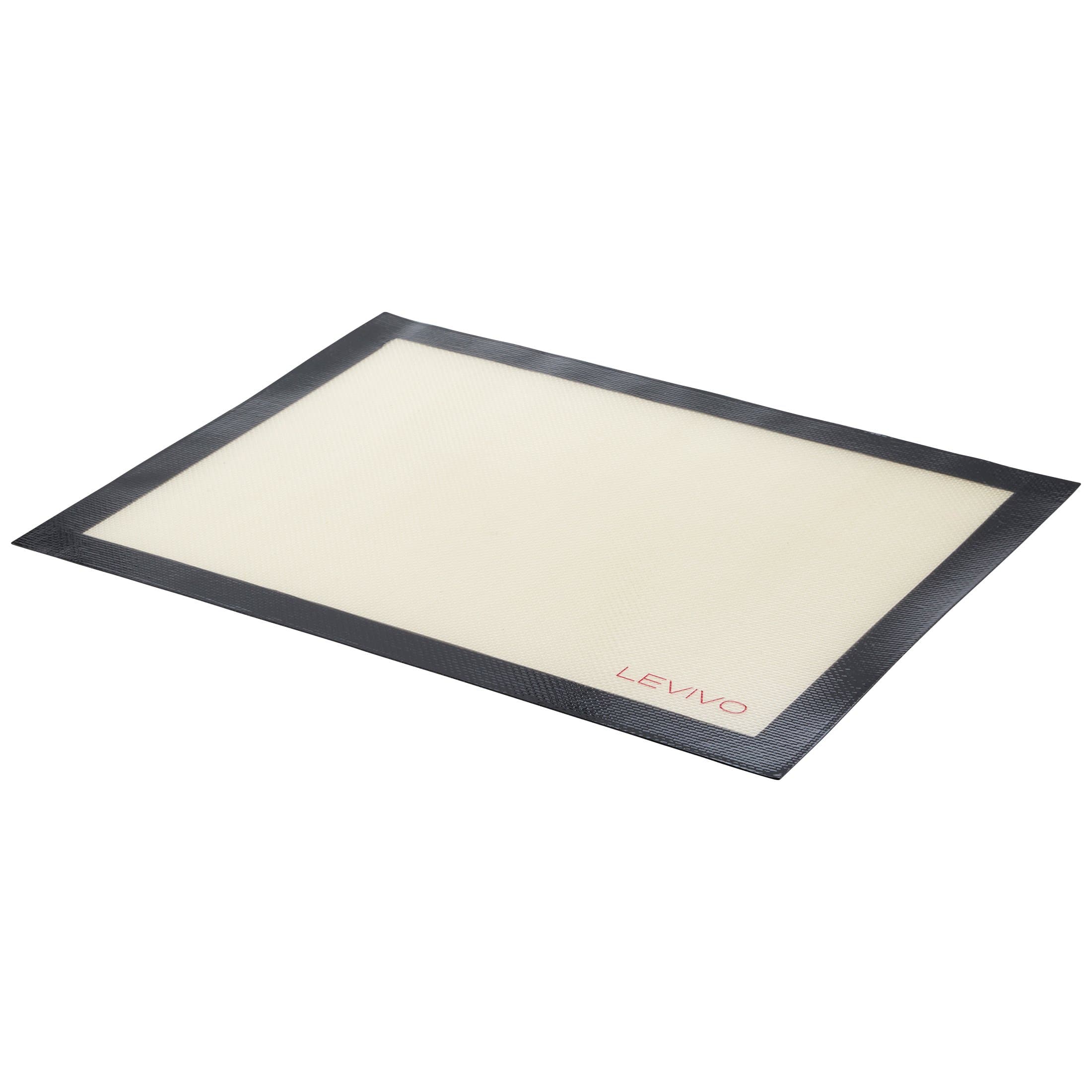 LEVIVO Silicone Baking Mat with Non-Stick Coating, Grey, 30 x 40 x 0.1 cm