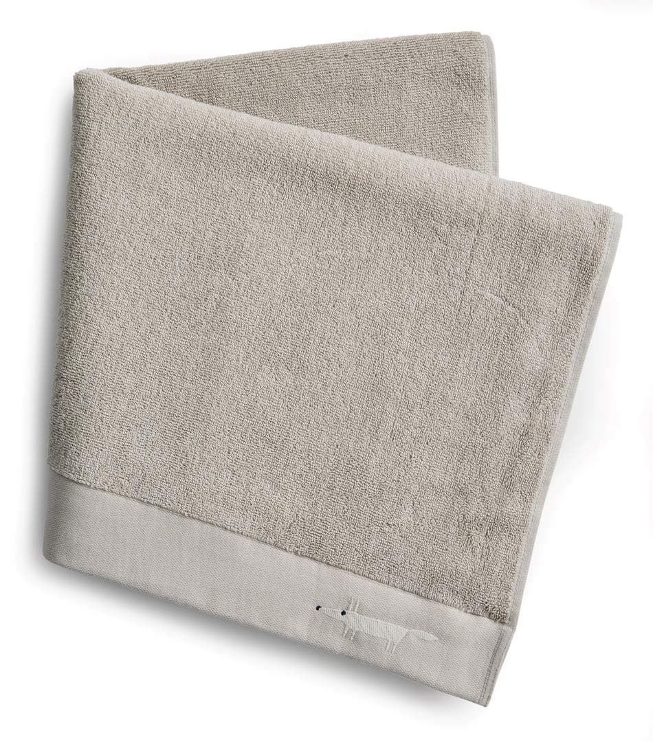 Scion Mr Fox Embroidered Towel, Bath, Glacier
