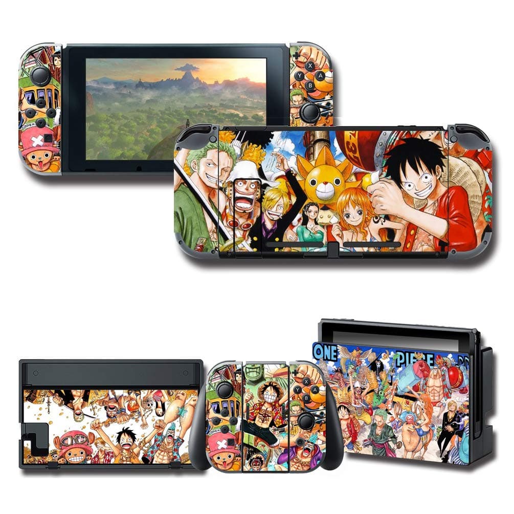 Skin Cover Decals Vinyl Protector, Protective Wrap Full Set Faceplate for Nintendo Switch Stickers Console Joy-Con Dock