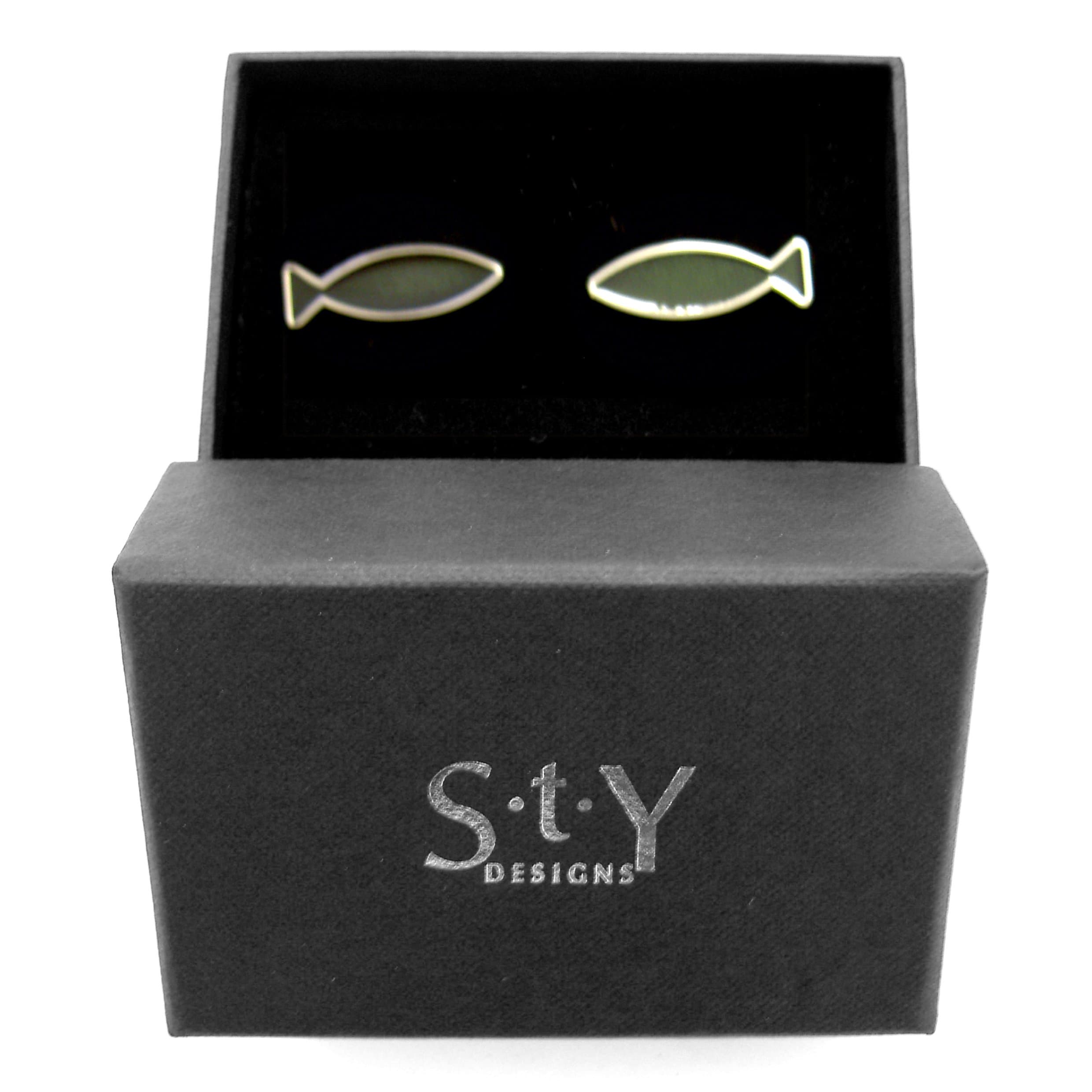 STY For Men Perfume For Men by STY Design Cufflinks - Fish