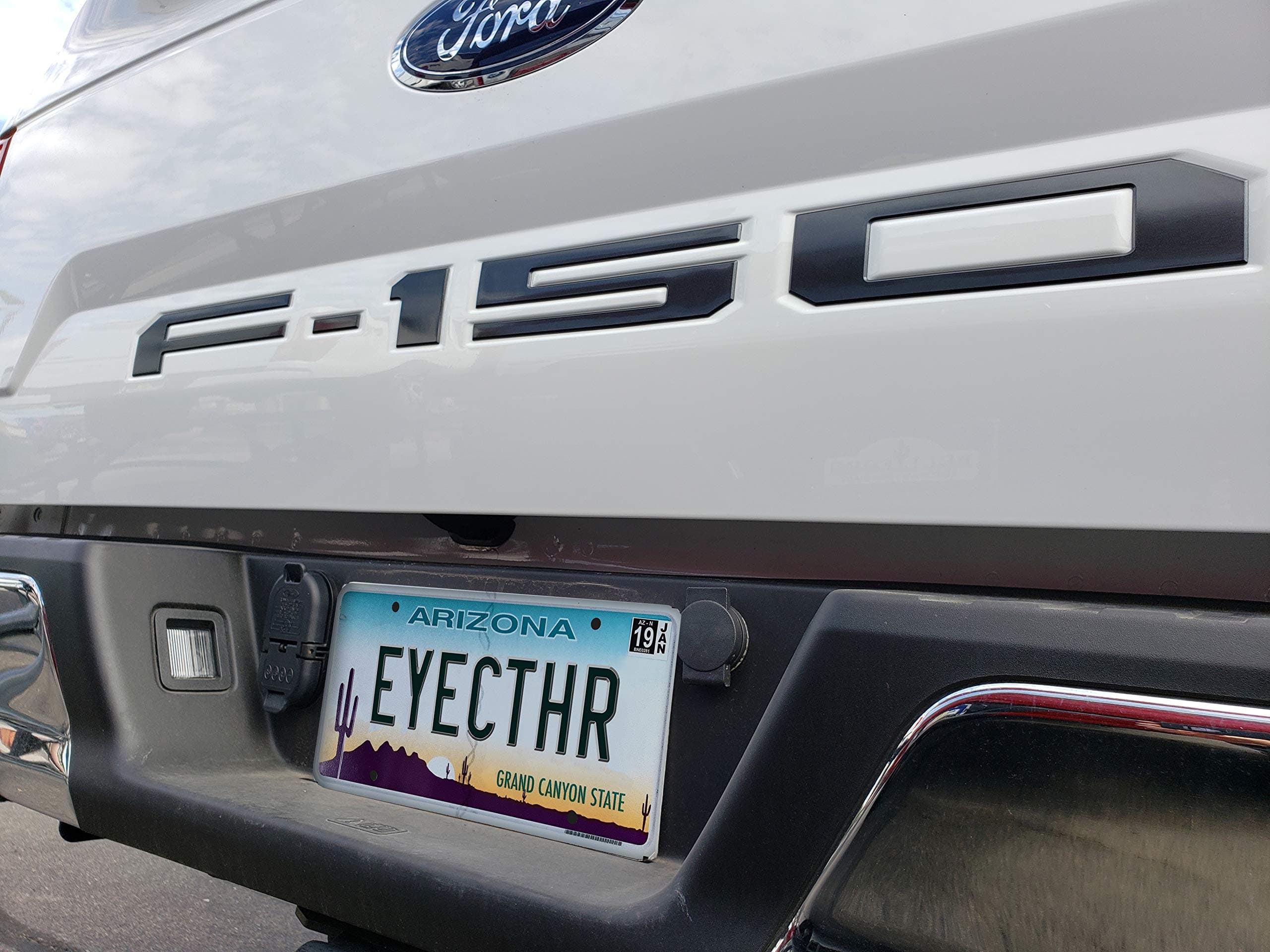 EyeCatcher Tailgate Insert Letters fits 2018-2020 Ford F150 (Gloss Graphite)