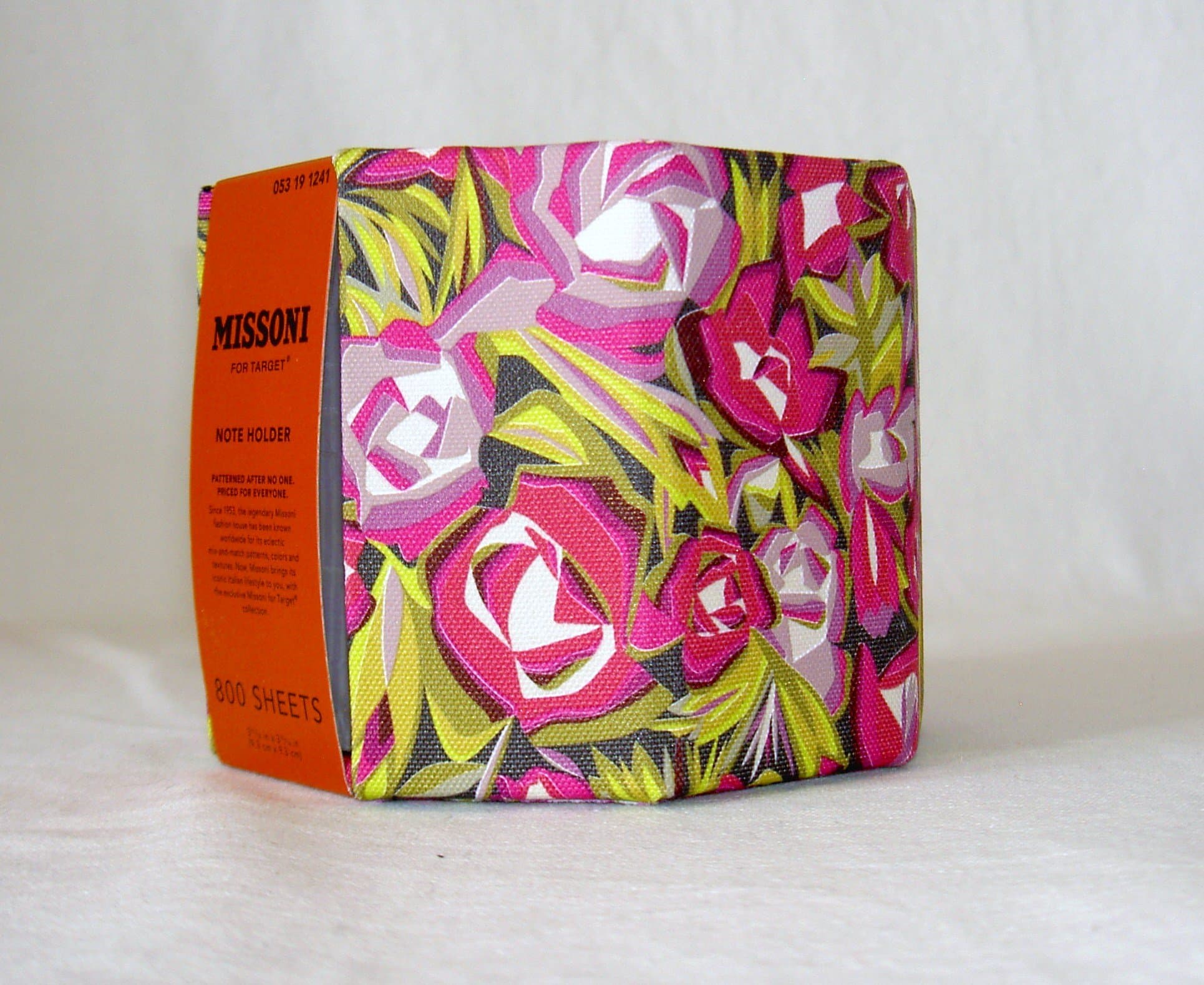 Missoni for Target Note Paper Holder Cube 800 Sheets Purple Floral Passione