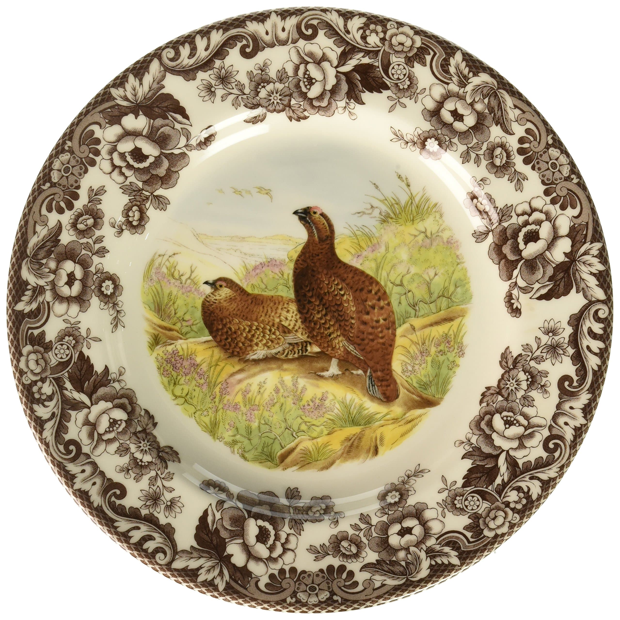 Spode WLRG0105 Game Birds Red Grouse Dinner Plate, Ceramic