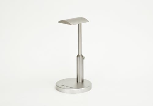 HPS-RS Universal Adjustable Height Aluminum Headphone Stands (Silver, Single)