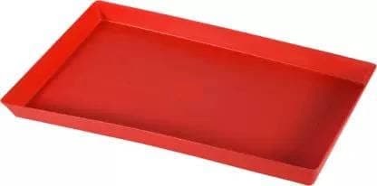 Plastic Inverter Battery Tray [ONLY For Tall Tubular Battery] Rectangular Shape For Placing Under The Battery For Safety And Protection Of Floor From Spillage. (Red Colour)