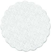 Tapetinho De Brigadeiro/Intermediate Plastic Liner for Candies (9 cm, White Lace/Branco Renda)