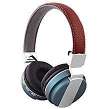 Alltrum Foldable Over-Ear Wireless Headphone,Built-in Mic,Noise Reduction, Blue