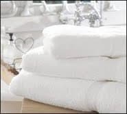 3 PC 100% Egyptian Cotton WHITE Bath Towel Set, White