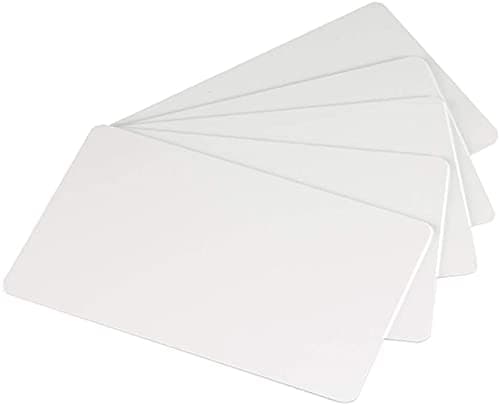 ID Zone Premium White Blank Plastic CR80 30 Mil PVC Cards for ID Badge Printers (1000 Pack)