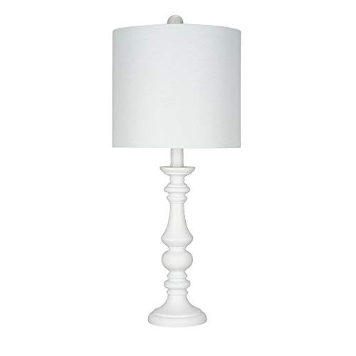 Amazon Brand – Ravenna Home Table Lamp with LED Light Bulb, 23"H, White