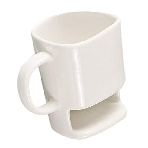 BeeSpring 250ml Dunk Mug - Ceramic Cookies Mug with Biscuit holder