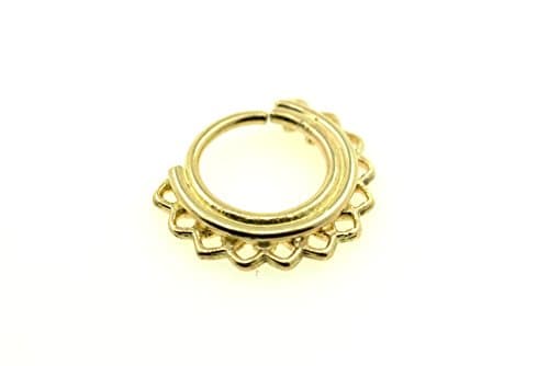 Septum ring - 14k yellow solid gold - Aislin septum ring - gold Nose Ring- nose jewelry