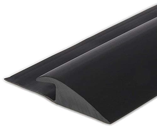 RB Rubber Black Beveled Rubber Flooring Edge Reducer - 12' Transition Strip for use with 3/8" Thick Rubber Flooring
