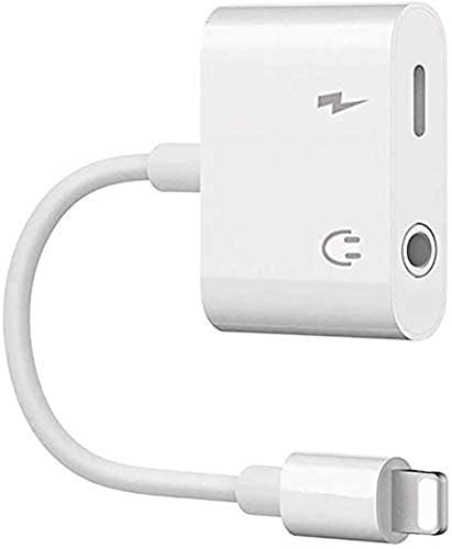 Headphone Adapter, iPhone Charge Audio Splitter, Lightning to 3.5 mm Headphone Jack Adapter [Apple MFi Certified], Compatible for iPhone 11 XR XS X 7 8 7P 8P