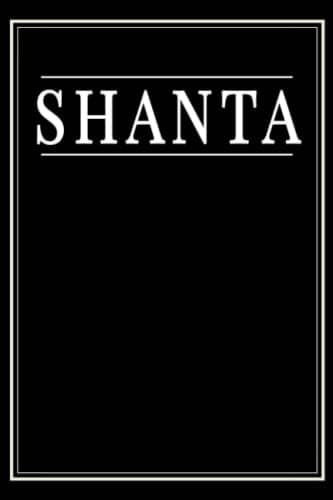 Shanta: Black Lined Writing Notebook Journal with Personalized Name Shanta, 6x9, 120 Pages