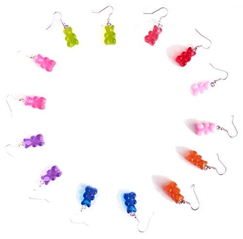 FanCornerCreations Gummy Bear Drop Earrings (Grape)