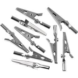 Crocodile Clips 5A Silver Pack of 20