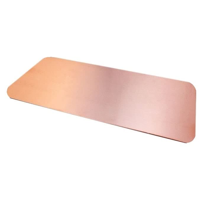 Pure 99.9% Copper Plate for Making 10 Liter Structured Water (3.5 X 8 inches - 0.5mm) Copper sheet with round corners (3.5 X 8 inch (For 10 Ltr))