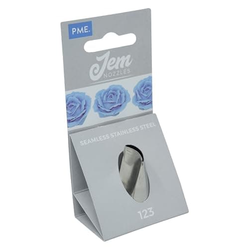 JEM NZ123 Decorating #123 Tip Large Petal/Ruffle Nozzle, Standard, Silver