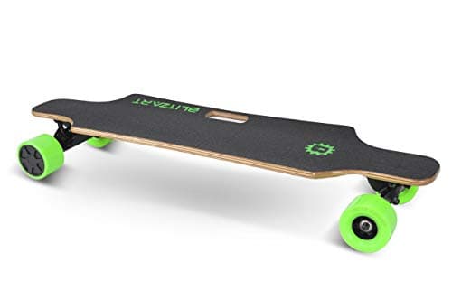BLITZART Huracane 38" Electric Skateboard Electronic Longboard Replaceable Tire 17mph Hub-Motor 90mm (Green)