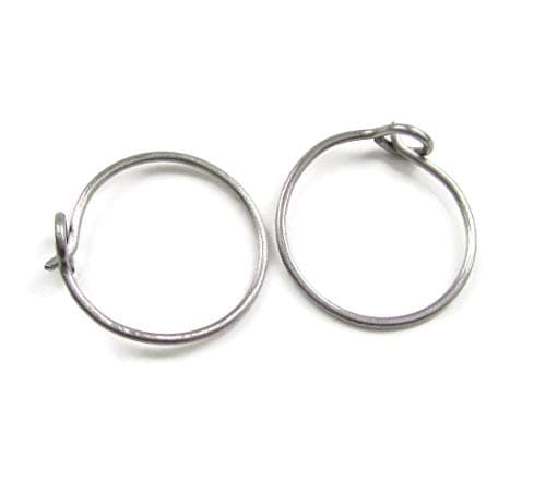 Titanium Hoop Earrings Handmade for Sensitive Ear Lobe, Small Size 0.5" Half Inch Size