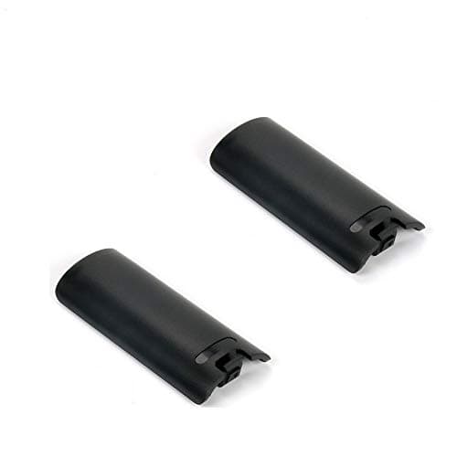 Aliotech 2 Pack of Replacement Battery Back Door Cover Shell for Nintendo Wii Remote Controller(Black)