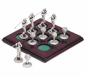 Pewter Sports Tic Tac Toe - Golf