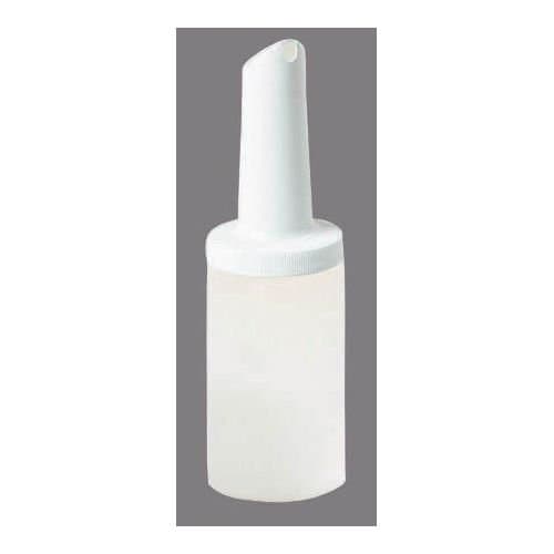 Pourplus Store 'N Pour Complete Quart Set Neck, Container, and Cap for Bar, Kitchen, and Restaurant, Plastic, 32 Ounces, White