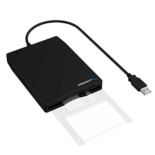 Sabrent External USB 1.44 MB 2x Floppy Disk Drive (FL-UDRV) (Renewed)
