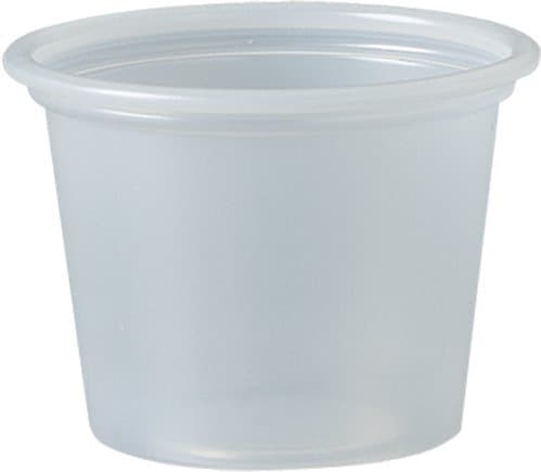 Gordon Food Service 200PC 1 oz Plastic Souffle Portion Cup, Translucent, 200/Pack