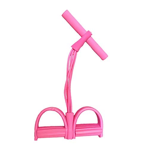 QywUiExerciser Elastic Pull Ropes Abdominal Exerciser Rower Belly Resistance Band Home Gym Sport Training Elastic Bands For Fitness Equipment (Color : Pink)