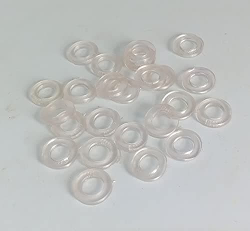 Round Silicone Flat Washer Clear 18 mm (15 Pcs)