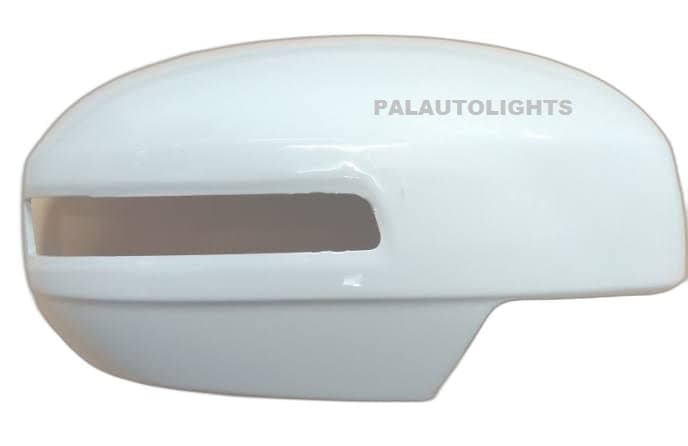 PALAUTOLIGHTS Acrylic Right Side Mirror Cover/Cap for Swift Dzire (2012-2017) - White | For car